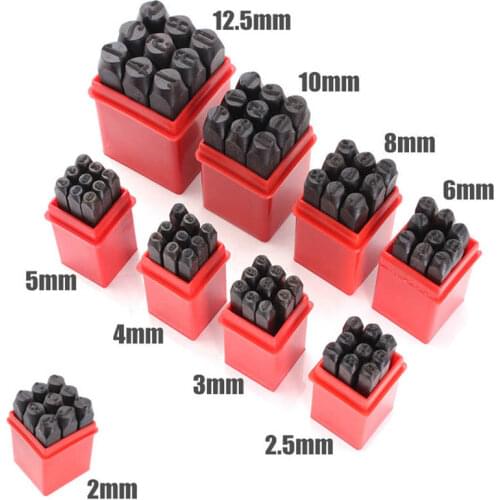 Durable Stamps Alphabet And Numbers Set Punch Steel Metal 9 Die Tool Case Craft