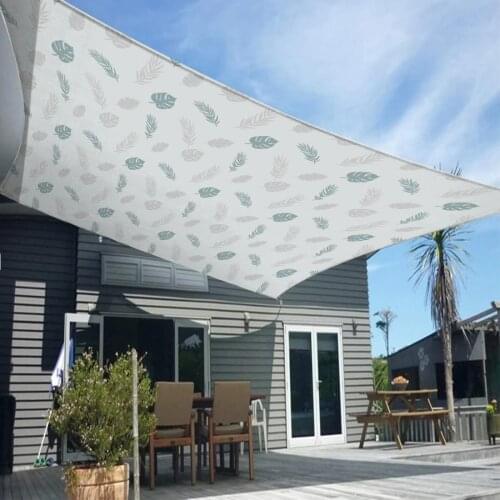 Refugio solar impermeable para jardín, vela sombrilla estampada para exteriores, toldo de piscina a prueba de lluvia para Patio