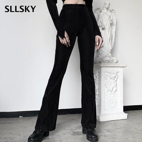 SLLSKY Women's Velvet Trousers