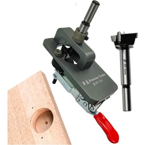 Cabinet Hinge Drilling Hole Puncher 35mm Drill Guide Locator Dowel Jig for Door Concealed Installation Household Tools