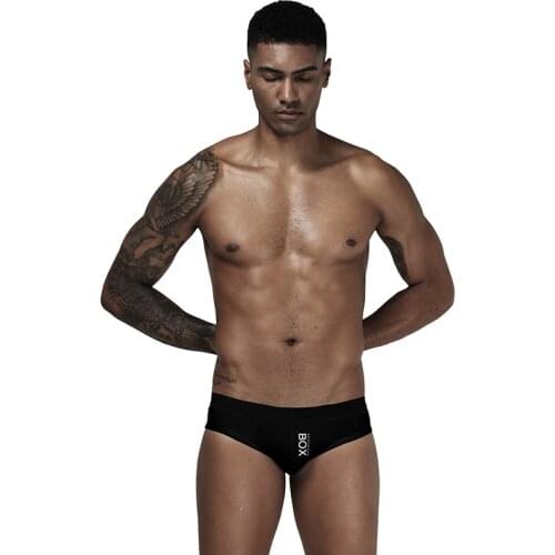 ORLVS Briefs Simple Solid Color Males Underwear Comfortable Breathable Soft Super Elasticity Mens Short Pants Fit Boy Underpant