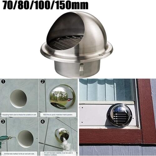 Stainless Steel Ventilation Grille Wall Ceiling Air Vent Extractor Hood Louver Valve Exhaust Fan Pipe Heating Cooling System