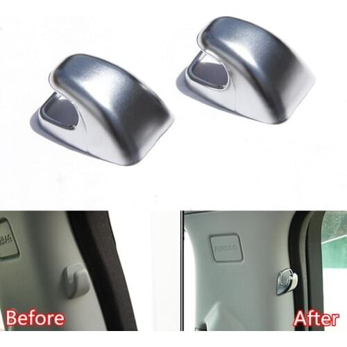 YAQUICKA 2Pcs/set Car Interior Rear Door B Pillar Hook Cover Trim Styling For Land Rover Discovery Sport 2015-2016 Car-covers
