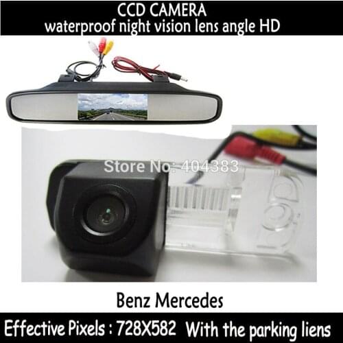 Mirror Monitor+ CCD HD Car rear view camera night vision for Benz C-Class W203 E-Class W211 CLS-Class 300 W219 R350 R500 ML350