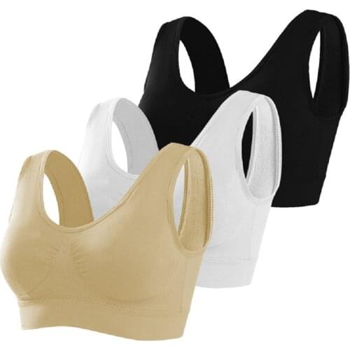 Women Bra Seamless Solid Bra Fitness Bras Tops Breathable Underwear For Women Active Brassiere Push Up Wireless Bra Size S-6XL