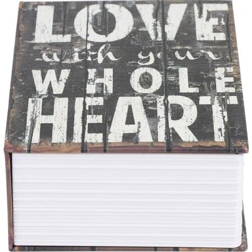 1 Pcs 18x11.8x5.5 cm LOVE Creative Fashion Simulation Book Safe Box Money Jewelry Collection Storage Case with Combination Lock