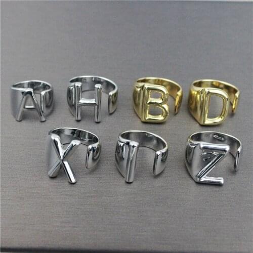 20pcs/lot Fashion colorfu ring,A-Z 26letters plated copperjewelry,new design women’s love rings wholesale