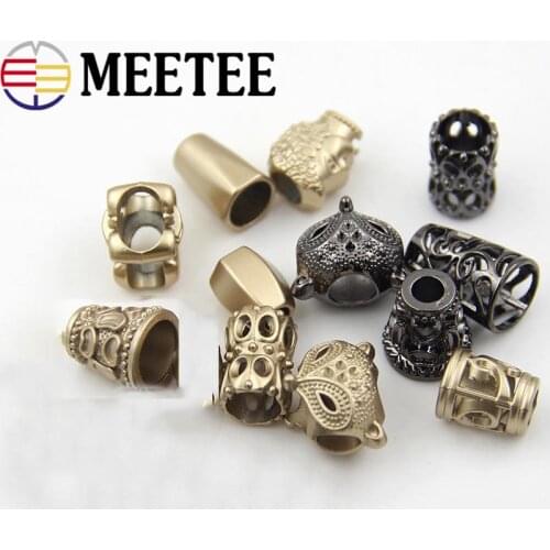 20pc Meetee Metal Stopper Lock Cord End Hanger Strap Rope Spring Button Toggle Clip for Paracord Bags Sports Garment Accessories