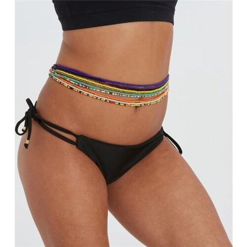 1PC Bohemia Waist Beads for Women Elastic Body Chains African Waist Beads Colorful Belly Chains Sexy Bikini Chain Summer Jewelry