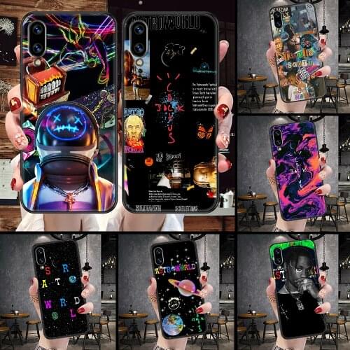 Raper travis scott Phone case For Huawei Honor 6 7 8 9 10 10i 20 A C X Lite Pro Play black fashion cover trend funda 3D coque