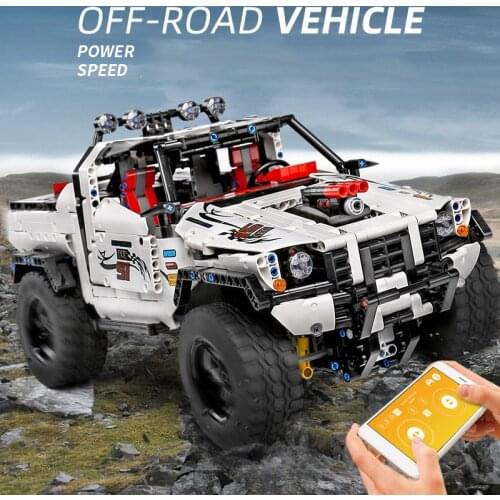 Kids Educational DIY Toys Building Blocks APP High-Tech Car The RC Motorized 6x6 1:10 Car Model Assembly Electric Bricks Gift