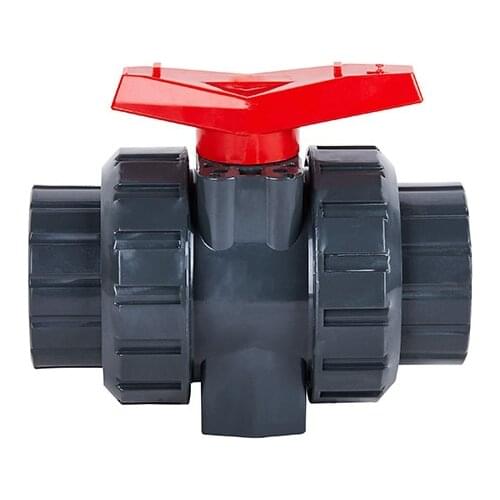 UPVC Double Youren Union Ball Valve Q61F-10U PVC Socket Plastic Valve Corrosion-resistant Industrial Plastic Valve