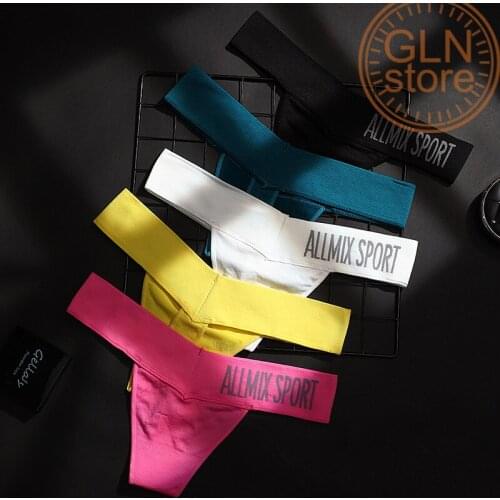 Hot Sale Women 's Underwear Sexy Seamless Sports Fitness Letters Wide Waist Shorts Briefs Thong Panties Cotton Nylon 199