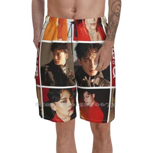 Exo - Chen Loose Thin Beach Sports Shorts Kpop Dark Boy Hot Bad Red Exo Chen X Exo