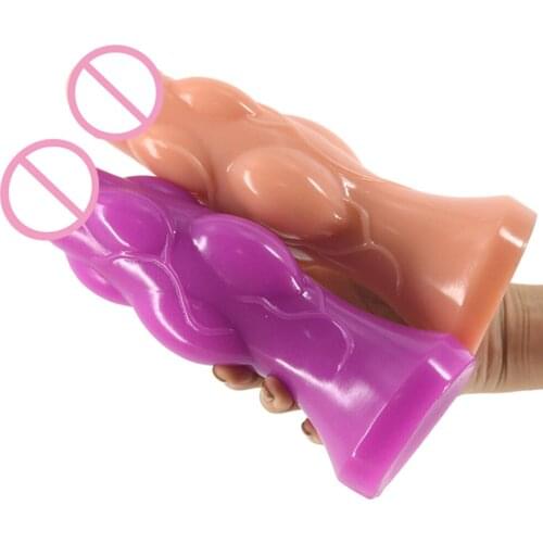 FAAK Top Grade PVC Free Handle Anal Butt Toy Sags and Crests Camel Back Dildo Long Smooth Woman Using Penis Insert Vagina