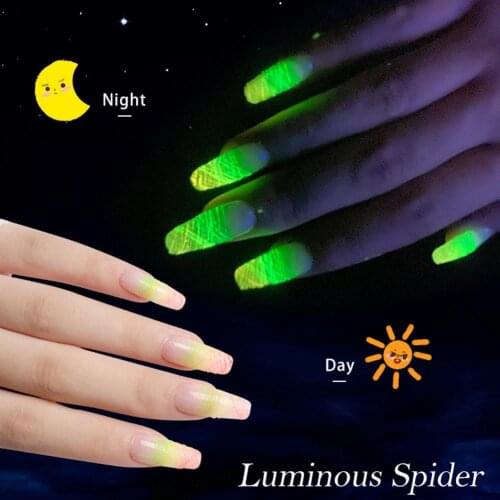 Nail Spider Gel Web Painting Drawing Gel Polish Nail Art Design Manicuring Creative Wire Point Line Luminous Lacquers