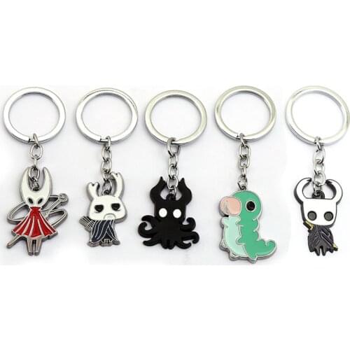 Game Hollow Knight Cosplay Keychain Pendant Octopus Fashion Funny Novelty Keyring brelok do kluczy