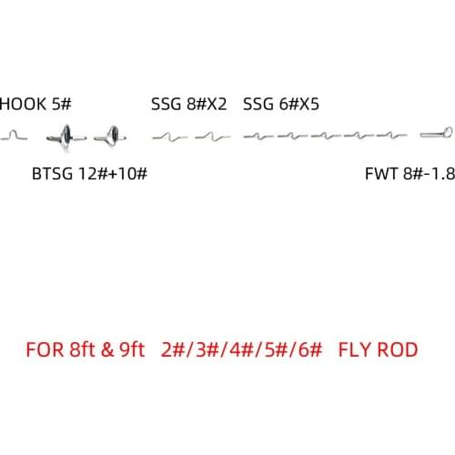 NooNRoo Fly Rod Repair Guide Set Silver color 8FT & 9FT &10FT &11FT 2wt /3wt/4wt/5wt/6wt/7wt/8wt/9wt/10wt 2 Bags/Set