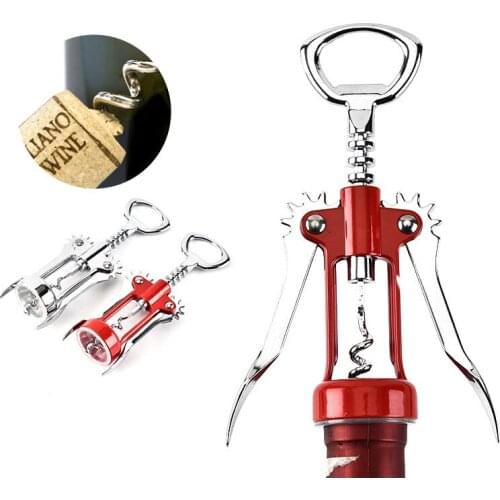 Creative Zinc Alloy Wine Corkscrew Kitchen Tools Stainless Steel Wine Corkscrew Portable Metal Red Wine Opener Cork Remover