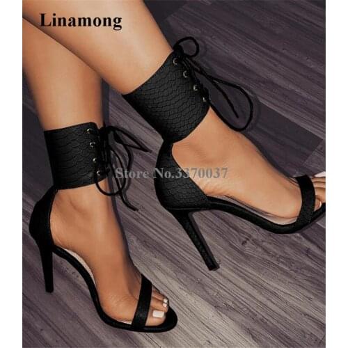 Summer Hot Selling Designer Ankle Wrap Gladiator Sandals Lace-up One Strap Thin High Heel Sandals Formal Dress Shoes
