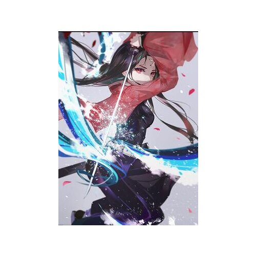 Lot style Anime Demon Slayer Kimetsu no Yaiba Hashibira Kochou Shinobu Kanroji Kamado Art print Silk poster Home Wall Decor