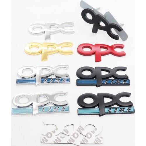 3D Metal OPC LINE Front Grill Logo Car Side Fender Emblem Rear Trunk Badge Creative Decoration Sticker Auto Accessories For OPEL