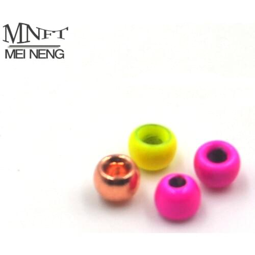 MNFT 500pcs 2.4mm Brass Bead Pink / Yellow / Flies Head Eyes Raw Color Nymph Streamer Bugs Fly Tying Material