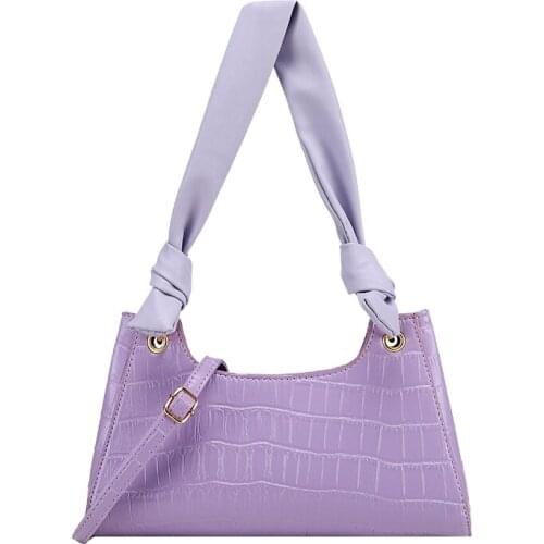 Fashion Crocodile Pattern Baguette bags MINI PU Leather Shoulder Bags For Women Designer Luxury Handbag Female Travel tote