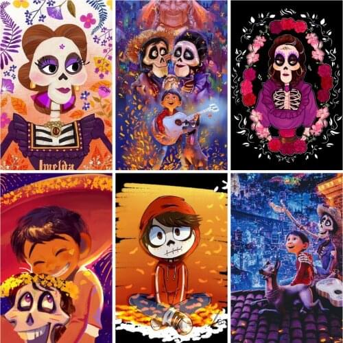 5D Diamond Painting Disney COCO Hector MiG Cross Stitch Embroidery Kit Handmade Full Drill Mosaic Resin Childrens Room Decor