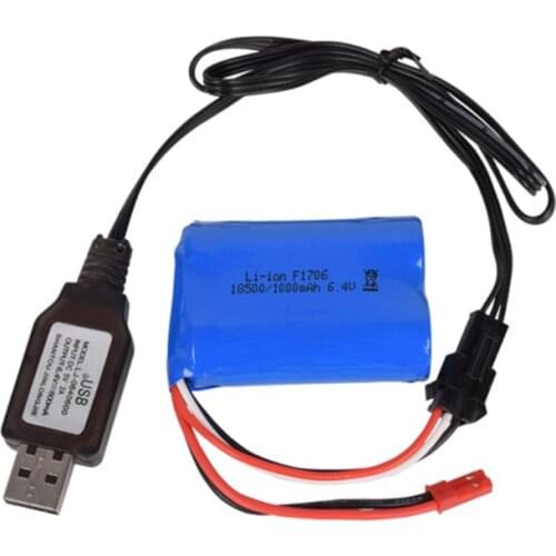 New 6.4v/7.4V 500mA Charger Li-ion battery SM-3P RC Toys remote control toy SM-3P positive portable USB Charger