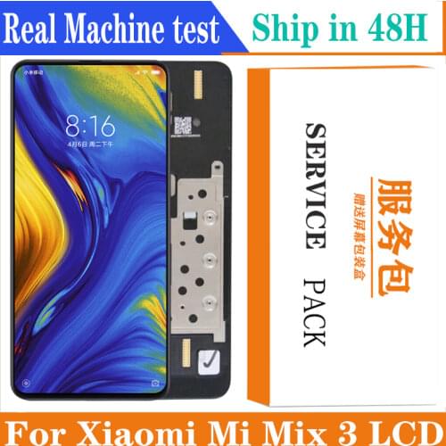 Origianl Amoled LCD For Xiaomi MIX 3 Display Touch Screen Digitizer Assembly With Frame For Mi Mix3 Mix 3 LCD Screen Replacement