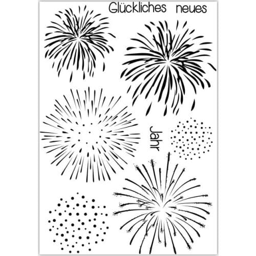 Fireworks Transparent Clear Silicone Stamp/Seal for DIY scrapbooking/photo album Decorative clear stamp sheets A1129