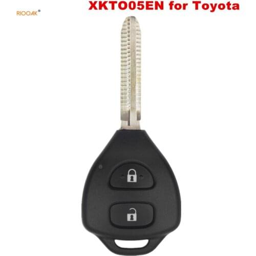 New 5PCS/LOT XHORSE XKTO05EN Wired Universal Remote Key for Toyota Style Flat 2 Buttons for VVDI VVDI2 Key Tool English Version