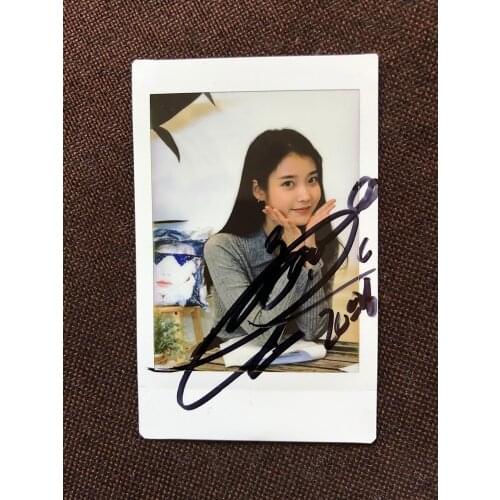 Sale signed IU Lee Ji Eun autographed polaroid 3 inches K-POP 102020
