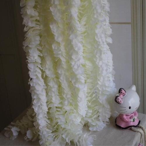 Unique Wedding Backdrop Decoration Orchid Flower Silk Wisteria Vine White Artificial Wreaths Shooting Photo Props Free Shipping