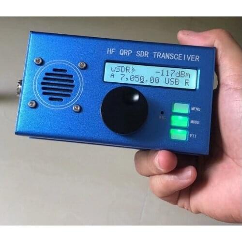 USDX 10W 8 Band SDR All Mode USB, LSB, CW, AM, FM HF SSB QRP Transceiver QCX-SSB + Battery , Built in Speaker, + Charger