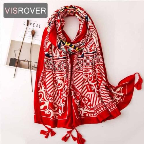 Colorful Beach scarf luxury brand viscose big scarf hijab geometricp printingscarf hair womens scarfs fashionable spring scarves