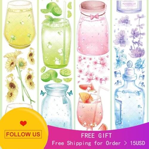 1 Loop Witch Sama Decorative Washi Tape Sample Bright Pet Can Release Paper Bottle