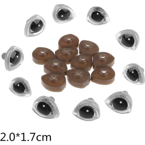 10 Sets Funny Cartoon Triangle Plastic Eyes For Teddy Bear Dolls Toy Animal Dolls Accessories 77HD