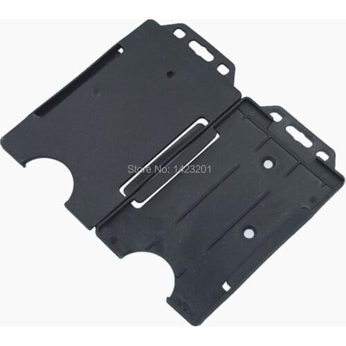 10 Pcs / Lot Vertical Rigid Hard Plastic Business ID Name Tag Card Badge Holder Office Black