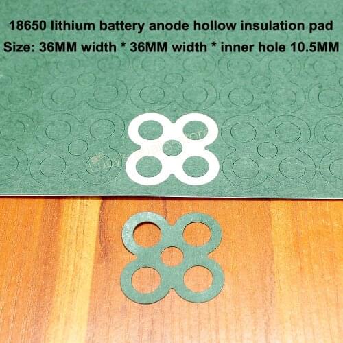 100pcs/lot 18650 Universal Lithium Battery High-Temperature Insulation Gasket 4S 18650 Battery Insulation 4-Cell Surface Pad