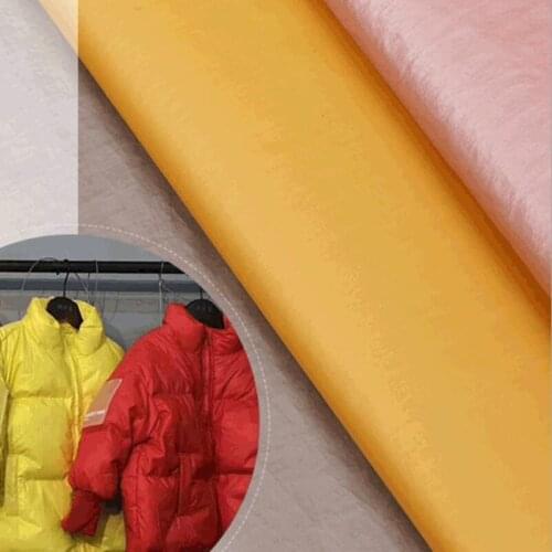 130 meters per roll 20d nylon taffeta bright pu fabric Matte pearl waterproofdown cotton fabric fashion Windbreaker fabric