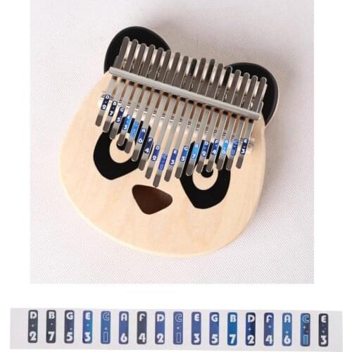 17-Key Kalimba Scale Note Sticker Finger Percussion Music Parts Access Kids Gift Kit for Beginner Learner Musical Set