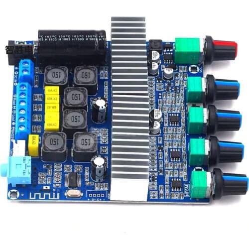 2*50W+100W TPA3116 Bluetooth HIFI Power Subwoofer Amplifier Board 2.1 Channel TPA3116D2 Audio Stereo equalizer Amp