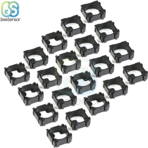 20pcs 18650 Lithium Cell Cylindrical Battery Case Holder Batteries Pack Plastic Holder Bracket For Diy Battery Pack 18.4mm