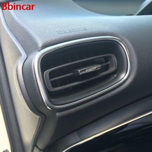 Bbincar ABS Chromed Matte Inner Air conditioning Outlet Air Vent Accessories Trim 2Pcs Styling For Toyota Prius XW50 2016 2017