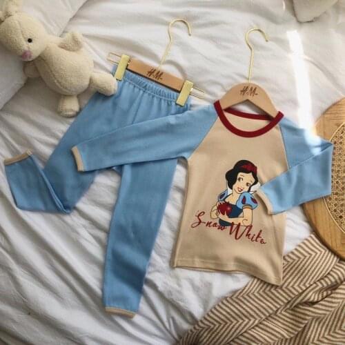 Disney Brand Boys Girls Pajamas Autumn Winter Long Sleeve Suit Childrens Clothing Sleepwear Cotton Kids Pyjamas Sets