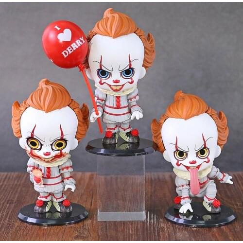 Cosbaby IT Pennywise with Balloon / Broken Arm PVC Figure Q Version Horror Doll Toy
