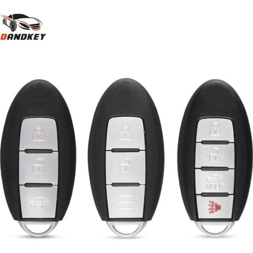 Dandkey 15Pcs Remote With Smart Key Blade Key Shell For Nissan Sentra Versa Teana Fob 2 3 4 Buttons Keyless Entry Car Key Case