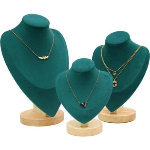 Model Bust Show Exhibitor Options Velvet Jewelry Display Necklace Pendants Mannequin Jewelry Stand Organizer